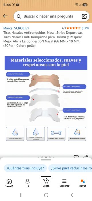 90 Tiras Nasales Harmony Life (Para respirar bien)