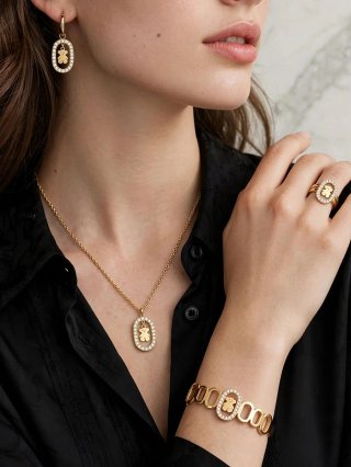 Conjunto de pendientes y collar oso tous