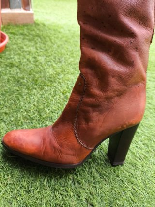 Botas altas Billi Bi de piel camel talla 38