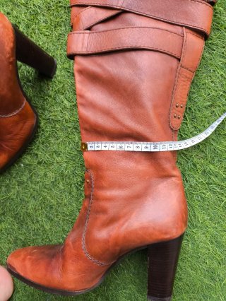 Botas altas Billi Bi de piel camel talla 38