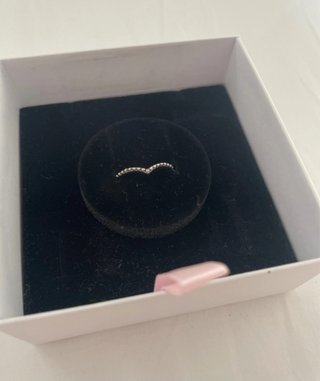 Anillo Pandora V Brillante Plata + Caja