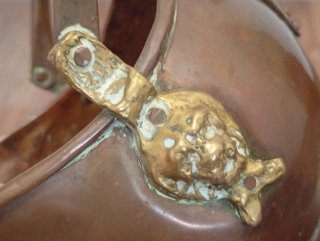 Porta macetas cobre antiguo