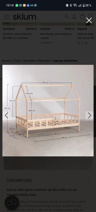 Cama Nido Sklum 90x190 cm