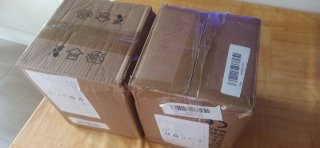2 Lámparas de pared colgante dorada cristal