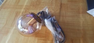2 Lámparas de pared colgante dorada cristal