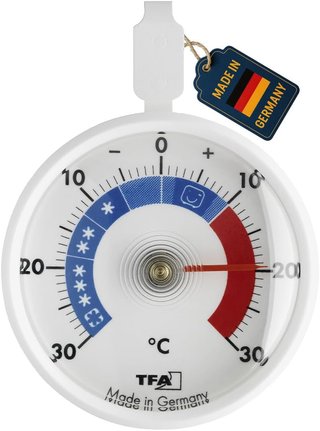 TFA Dostmann Termometro di refrigerazione analogico piccolo e pratico per frigorifero o congelatore