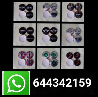 Pegatinas MINI 56mm tapabuje centro rueda llanta