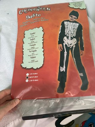 Disfraz esqueleto CHERPYWEEN talla M