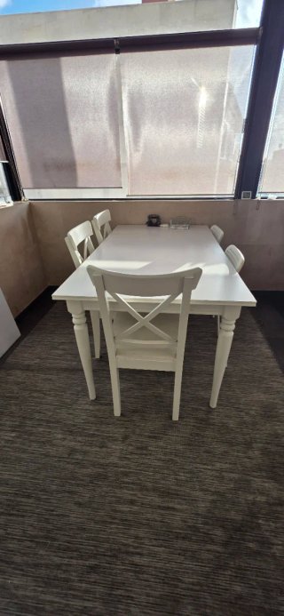 Mesa de Comedor Extensible Blanca