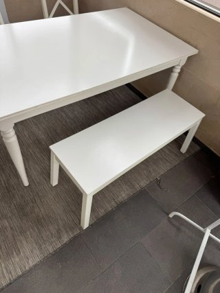 Mesa de Comedor Extensible Blanca