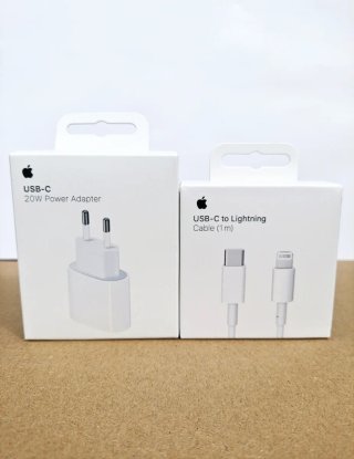 Cargador iPhone 20W carga rapida y Cable Lightning