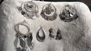 Pendientes Étnicos Plateados