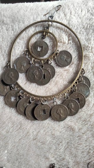 Pendientes Étnicos Plateados