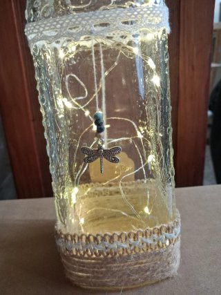 Botella Decorativa con Luz LED