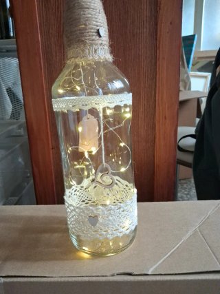 Botella Decorativa con Luz LED