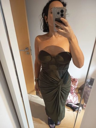 Vestido de fiesta verde