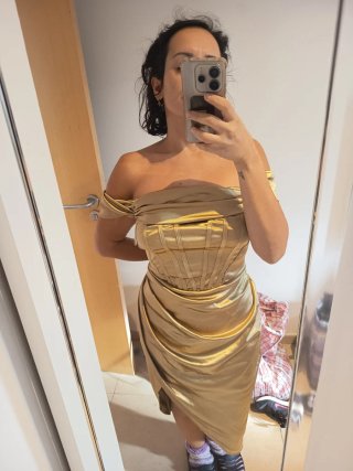 Vestido de fiesta verde