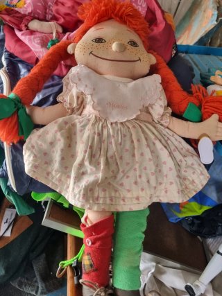 Muñecos de trapo y goma antiguos