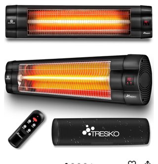 Calefactor TRESKO Infrarrojos Negro