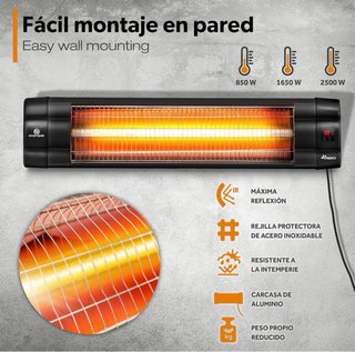 Calefactor TRESKO Infrarrojos Negro