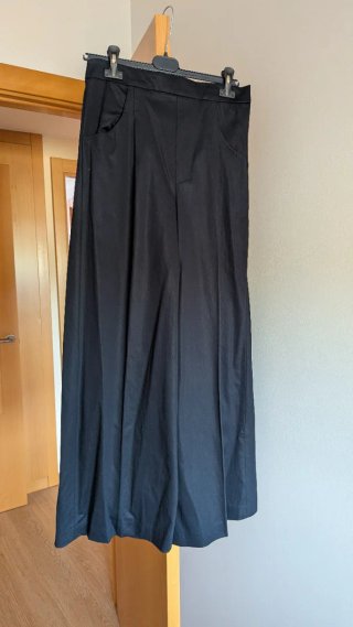 Pantalón Ancho Negro Zara Woman Talla M nuevo