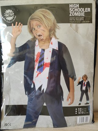 Disfraz Estudiante Zombie Talla 10-12 Años