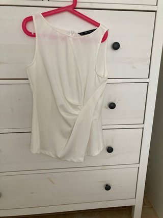 Blusa Zara Blanca Talla S