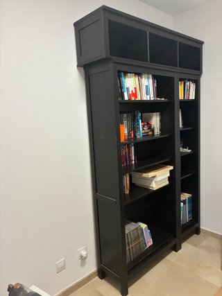 Juego de 3 Estanterías Negras Madera