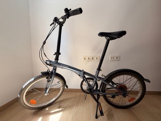 Bicicleta Plegable B'Twin Gris