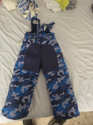 Mono de nieve infantil camuflaje azul