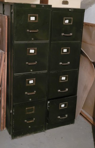 Archivadores Metálicos Vintage Verdes