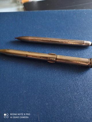 2 Bolígrafos Antiguos Metálicos