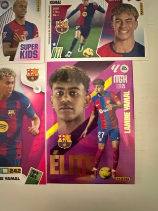 Lote de 6 Cromos Panini Lamine Yamal