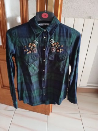 Camisa de cuadros Zara Talla XS