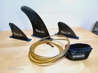 Set de 3 Aletas Thruster y Leash para SUP