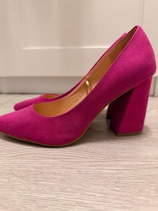 Zapatos de salón fucsia, talla 39
