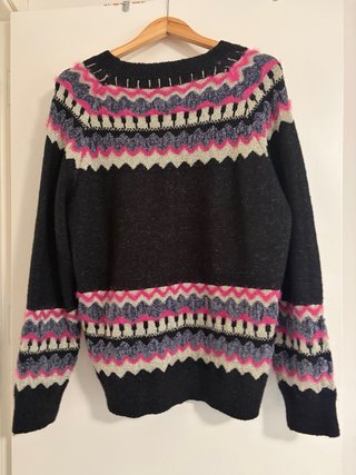 Jersey de lana con estampado geométrico