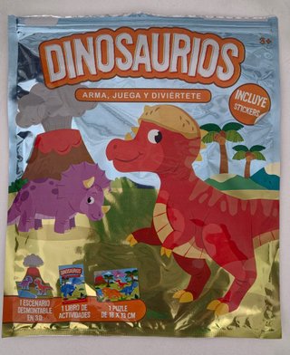 Set Dinosaurios 3D, Libro y Puzzle