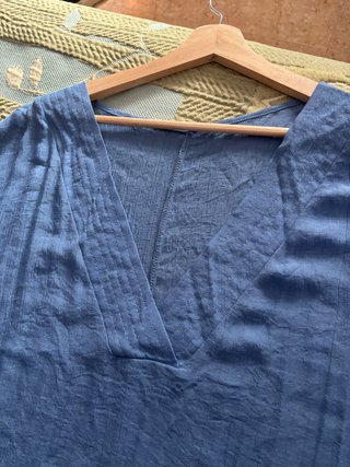 Vestido largo azul casual