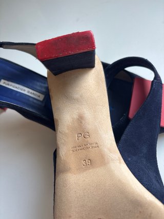 Zapatos Purificación García Azul y Rojo