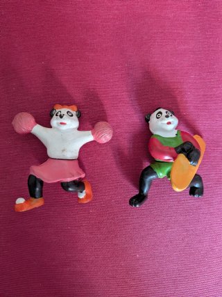2 Figuras Osos Panda El Pozo Barcelola 92
