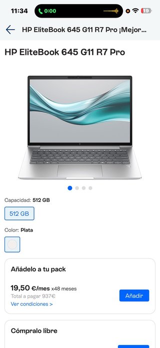 HP EliteBook 645 G11 Ryzen 7 PRO cambio por mac