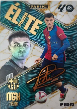 Carta Panini Elite Power MGK Pedri Firmada