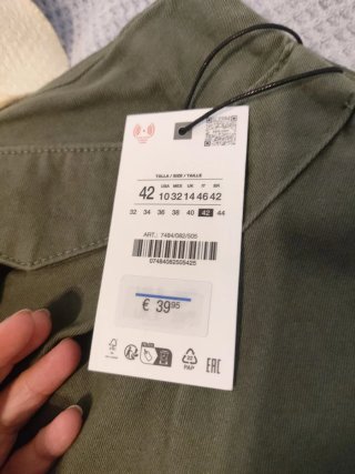 Pantalón Cargo Zara Verde Oliva