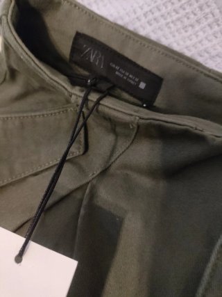 Pantalón Cargo Zara Verde Oliva