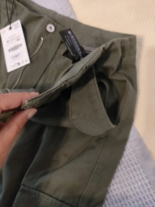Pantalón Cargo Zara Verde Oliva