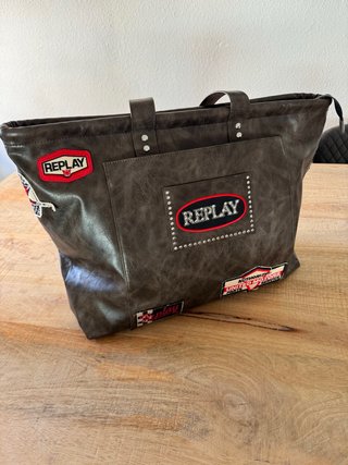 Bolso de piel de viaje Replay