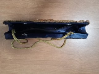 Bolso de fiesta con pedrería azul marino