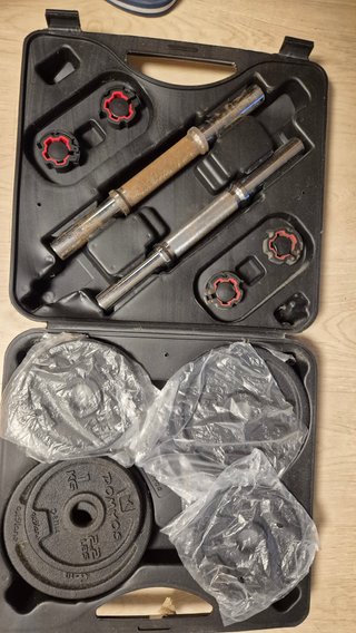Kit Mancuernas 20kg Domyos con Maletín