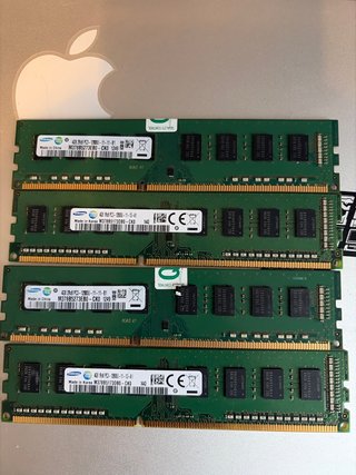 4 Módulos Memoria RAM DDR3 4GB Samsung